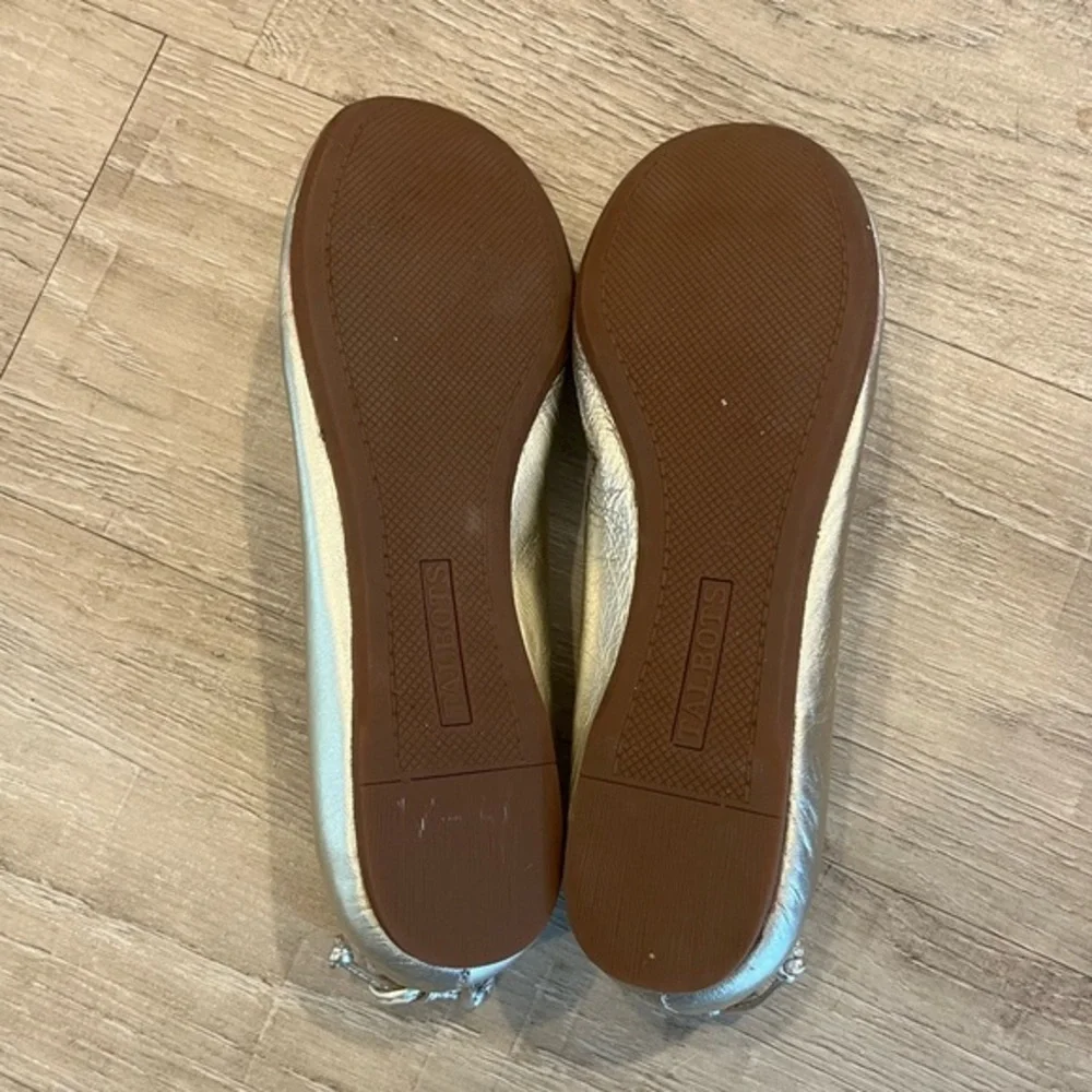 Talbots Women's Gold Ballet Flats 6.5